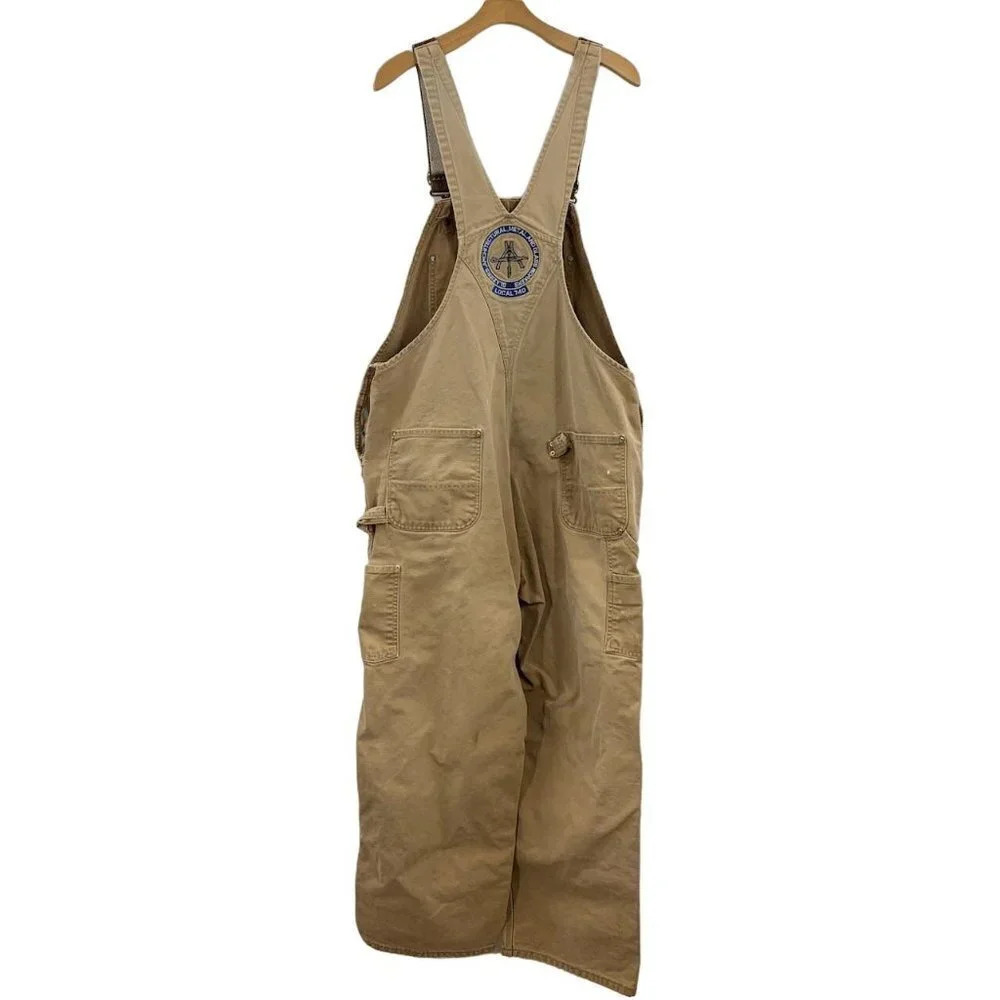 Carhartt Men's Vintage Relaxed Fit Duck Bib Made in USA Double Overalls SZ 44x30 - Picture 2 of 16
